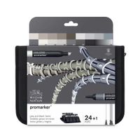 Promarker sett 24 Black and Grey