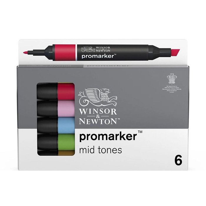 Promarker sett 6 Mid Tones 