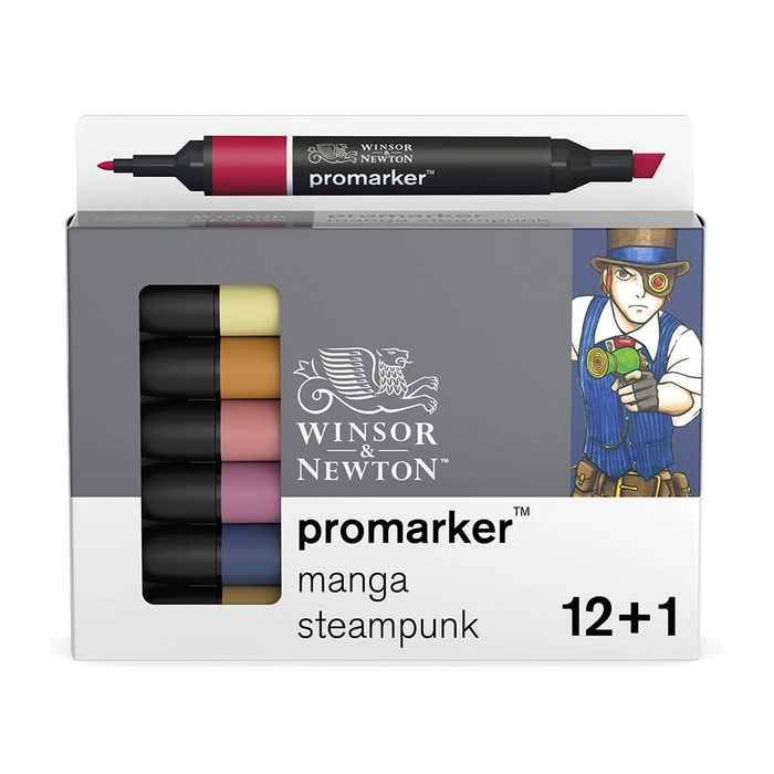 Promarker sett 12+1 Manga Steam Punk