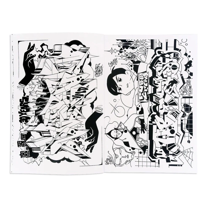 Sketchy Graffiti Coloring Book