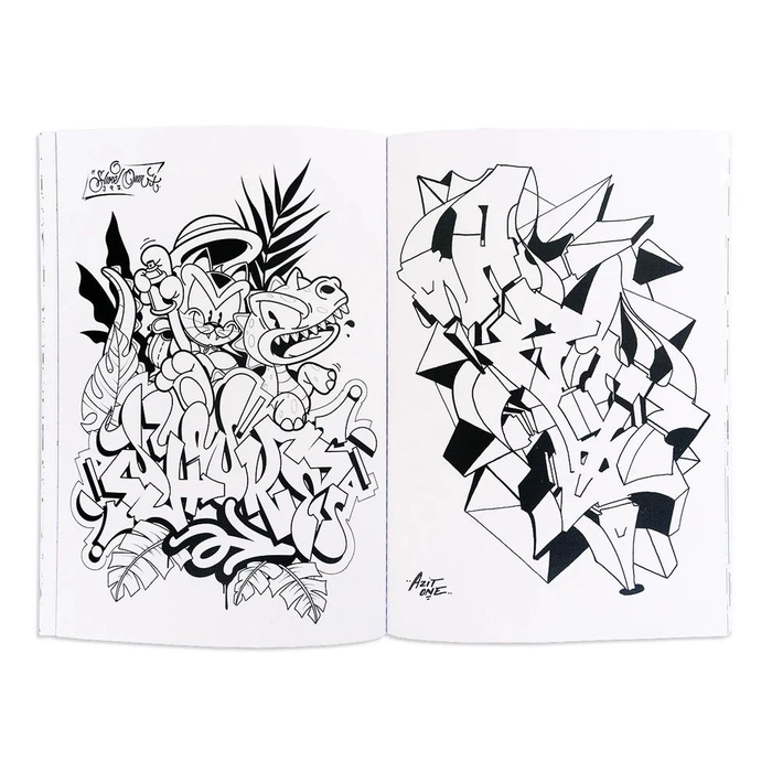 Sketchy Graffiti Coloring Book