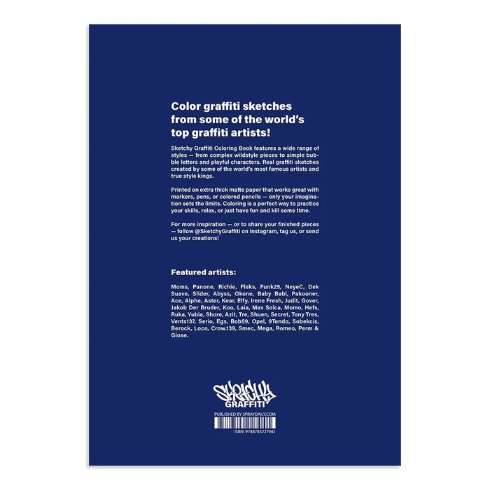 Sketchy Graffiti Coloring Book